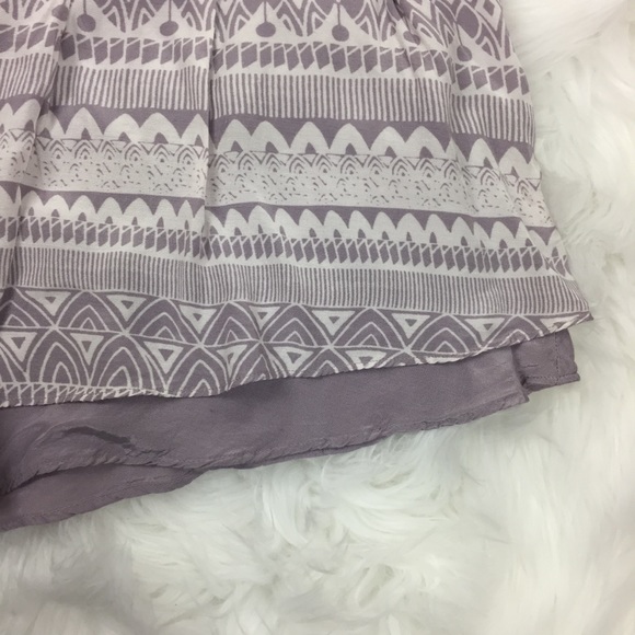 Free People Lavender Lost Temple Boho High Rise‎ Layered Flounce Shorts - Picture 4 of 10